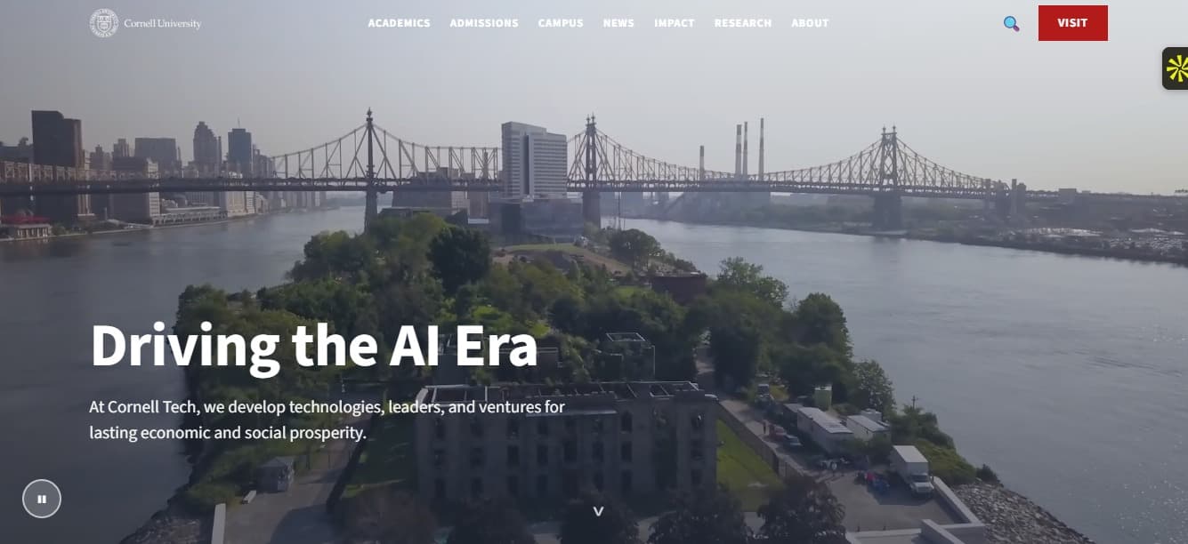 Cornell University Website Replica project screenshot