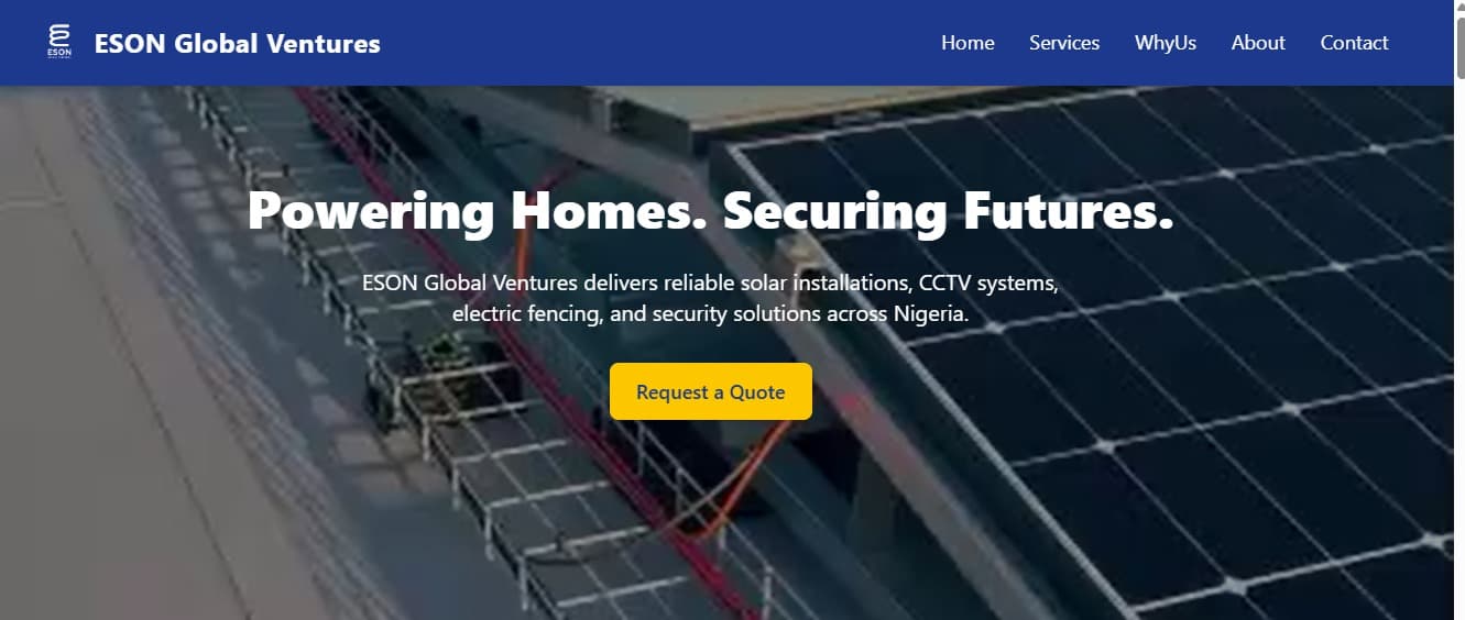 Eson Global Ventures project screenshot
