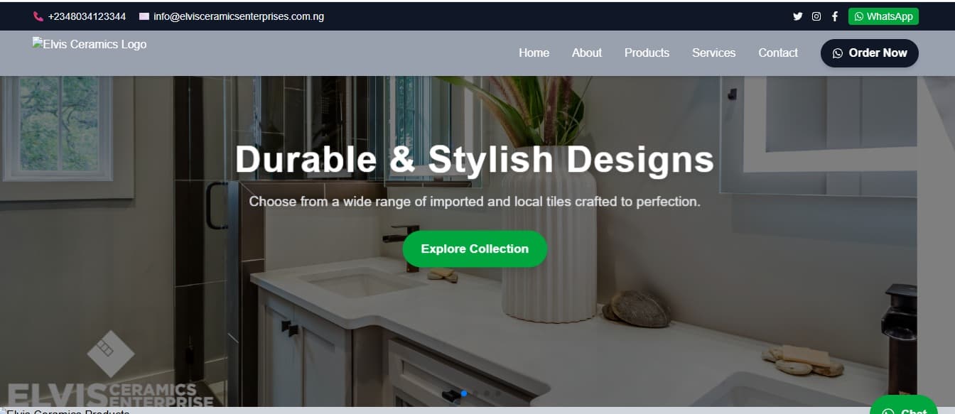 Elvis Ceramics Enterprises project screenshot