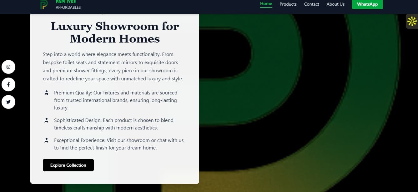 Luxury Showroom project screenshot